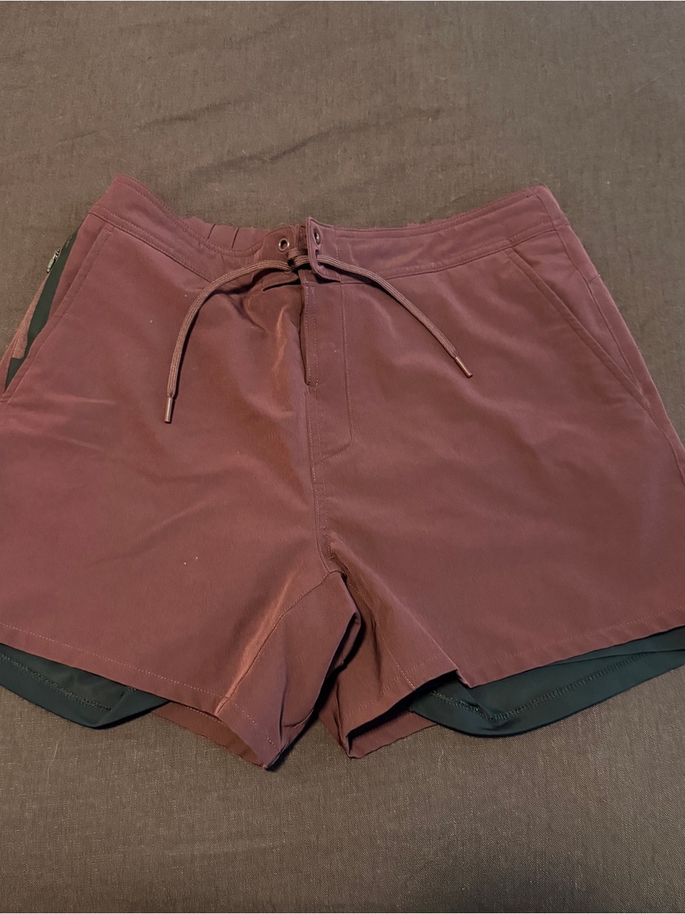 Cuts | Men's Burgundy Athletic Shorts with Inner Liner